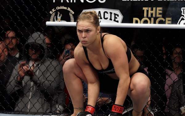 Ronda Rousey has a 9-0 record, eight by submission, in her Mixed Martial Arts career. (AP Photo/Isaac Brekken)